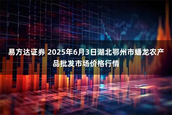 易方达证券 2025年6月3日湖北鄂州市蟠龙农产品批发市场价格行情